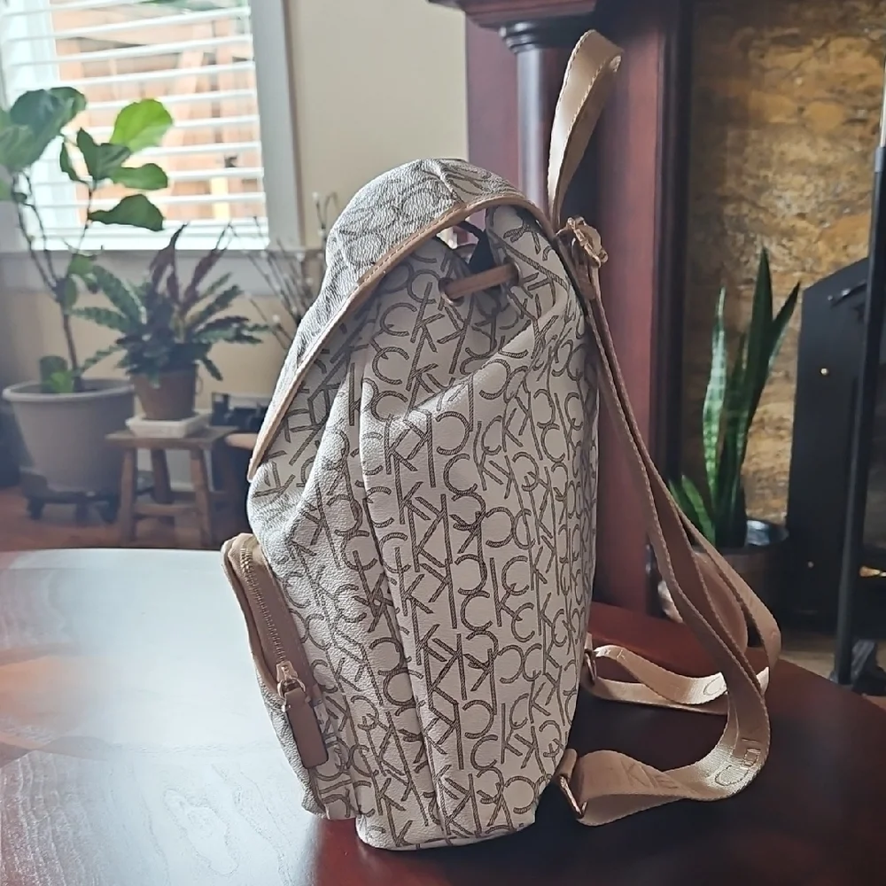 Calvin Klein Hudson Signature Monogram Multi Pocket Backpack